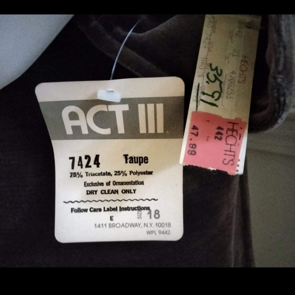 1970s dead stock ACT III 2 pc Velveteen long top & pants set. - Picture 8 of 12